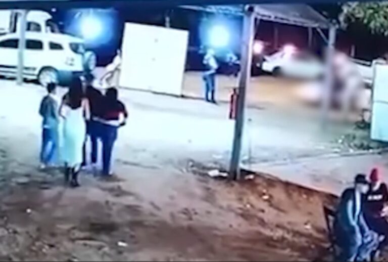 Imagem da câmera de segurança que registrou o atropelamento na Festa do Milho
