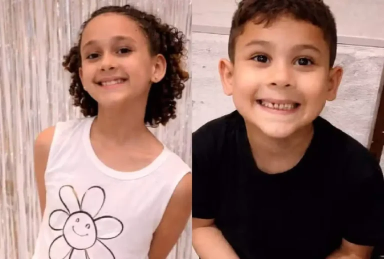 Montagem que mostra Sophia e Isaías, crianças que morreram após atropelamento em Diadema