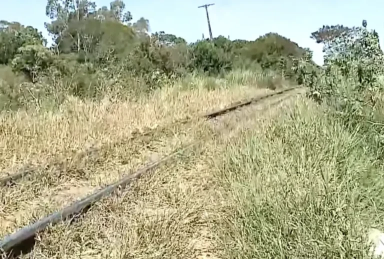 trilho do trem em curitiba no bairro boqueirao
