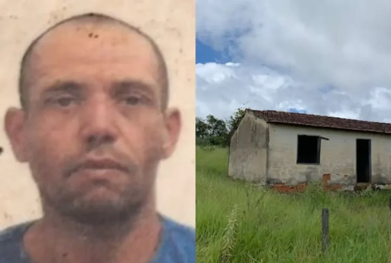 homem morto e tiros e casa abandonada ao lado