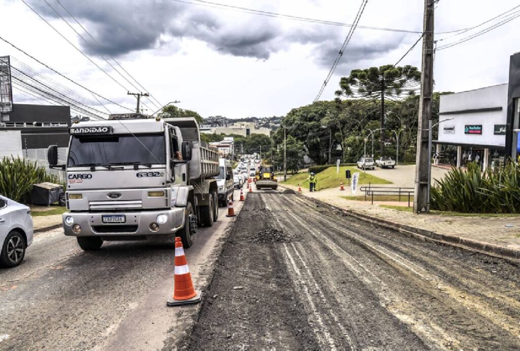 Rua em obras