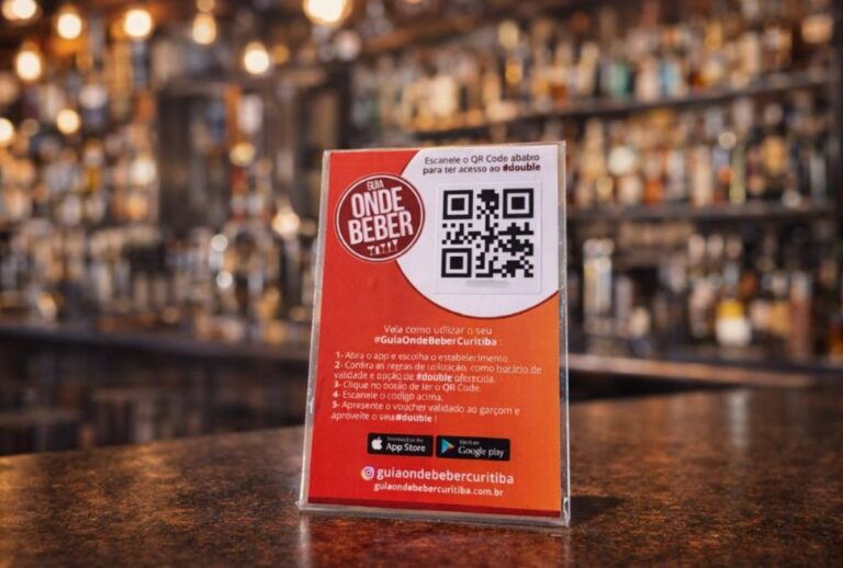 Anúncio do aplicativo Onde Beber em Curitiba