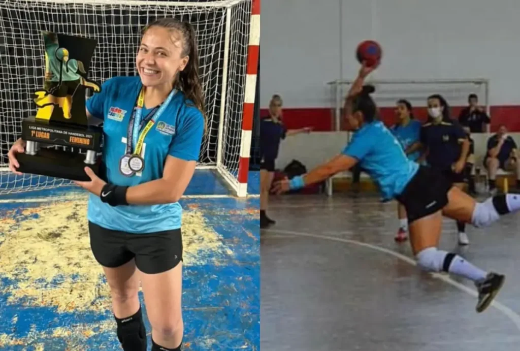 A atleta de handebol Sara Raquel da Cruz, de aproximadamente 35 anos, morreu em um acidente envolvendo um micro-ônibus em São José do Pinhais