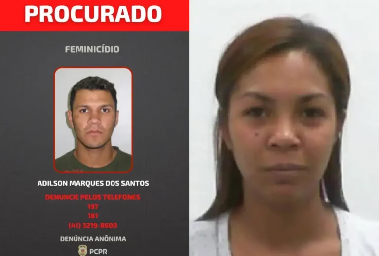 A Polícia Civil do Paraná (PCPR) prendeu preventivamente Adilson Marques dos Santos, de 35 anos, pelo feminicídio de Janaína Fernanda Rodrigues Pinto, de 32.