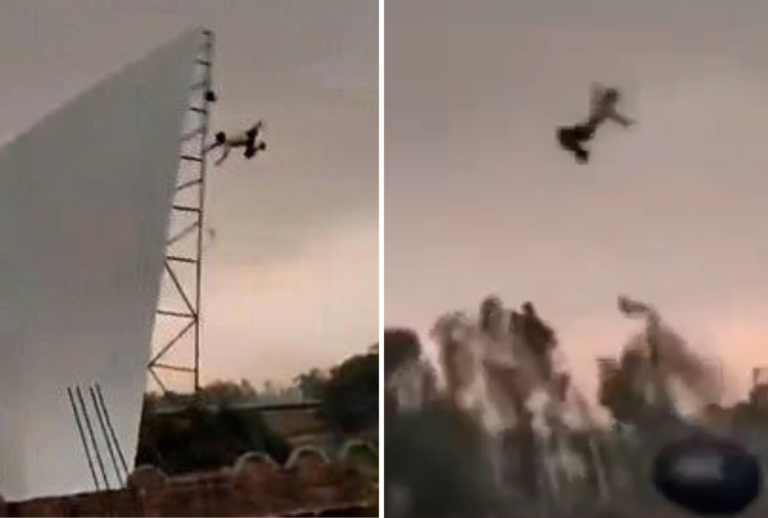 homem catapultado
