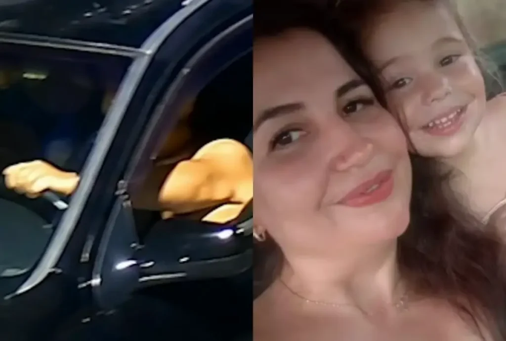 Pai afundou carro com filha e esposa