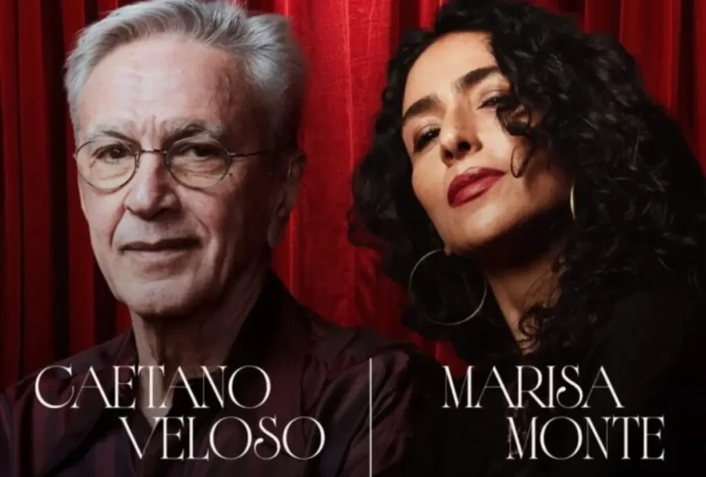 Caetano Veloso e Marisa Monte na foto