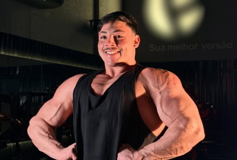 Atleta Gabriel Ganley em pose para foto