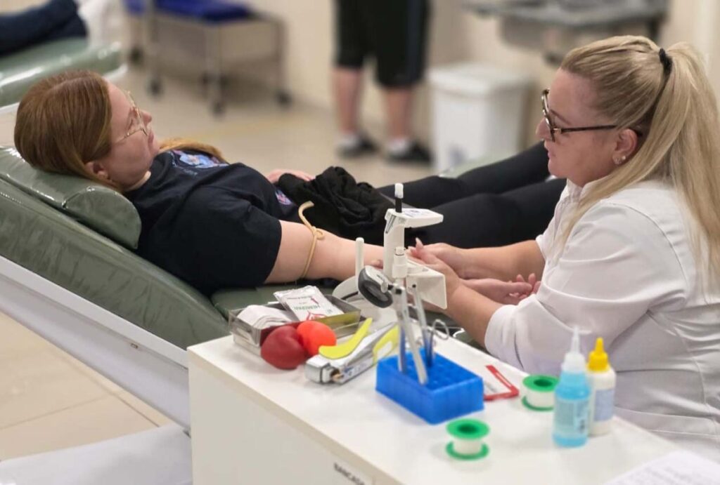 Doação de sangue no Hemepar