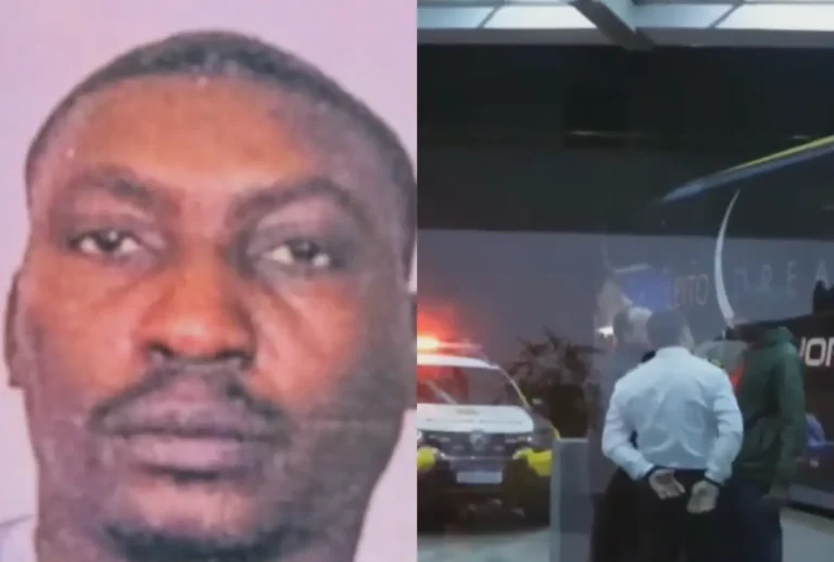montagem com homem que morreu em ônibus em ponta grossa