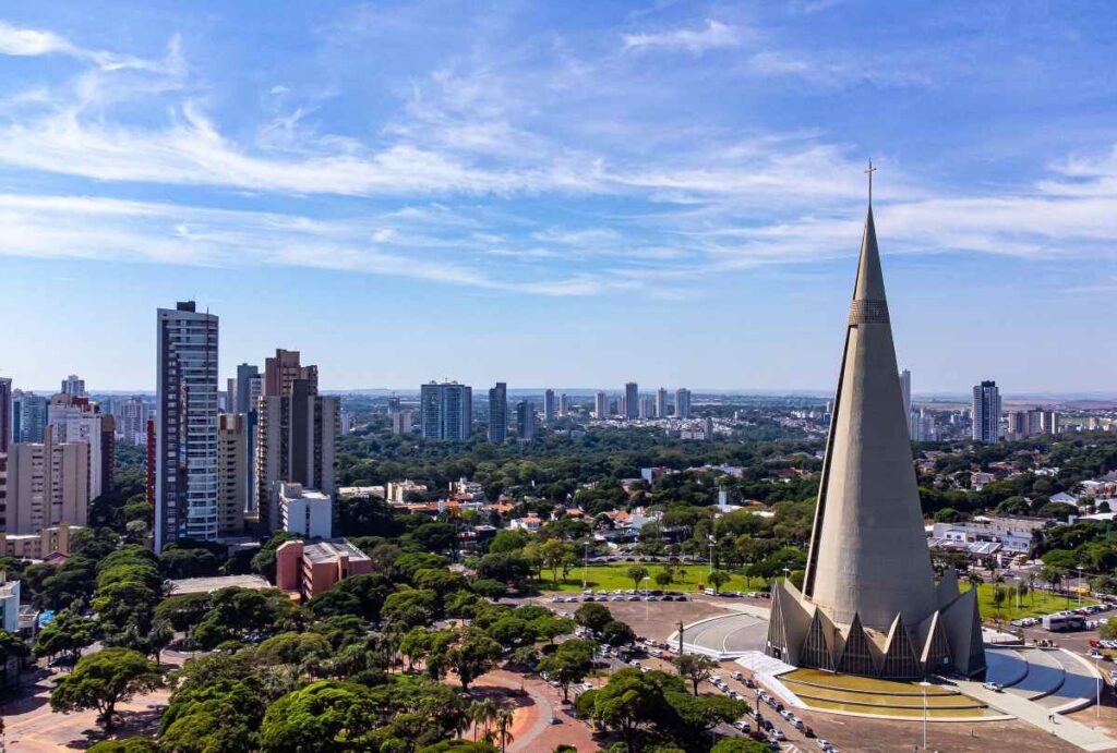 Cidade de Maringá vista de cima