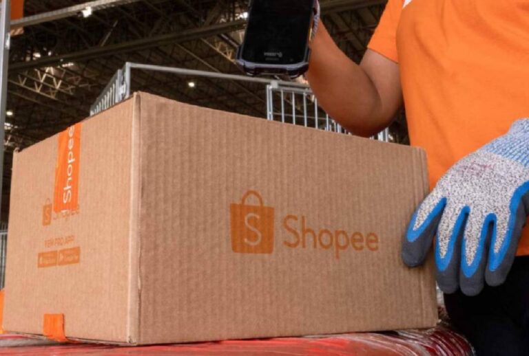 Caixa de entrega da Shopee