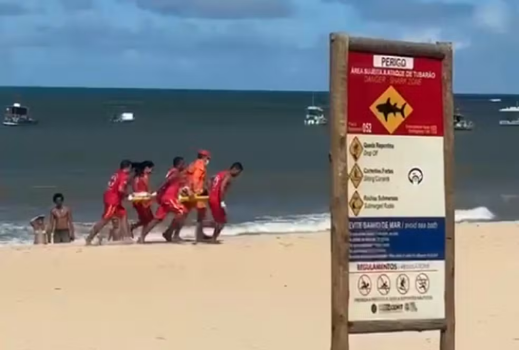 criança atacada por tubarão