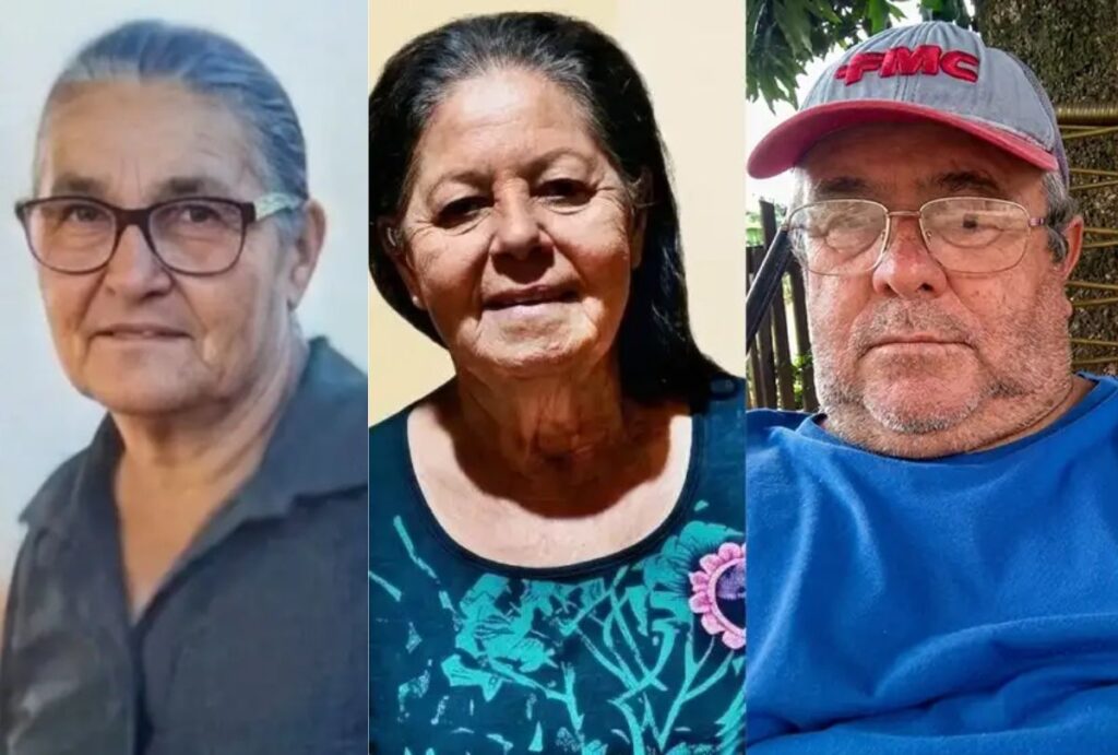 Dirceu Cezar Aldana, Aparecida Batista da Silva e Lourdes Batista.