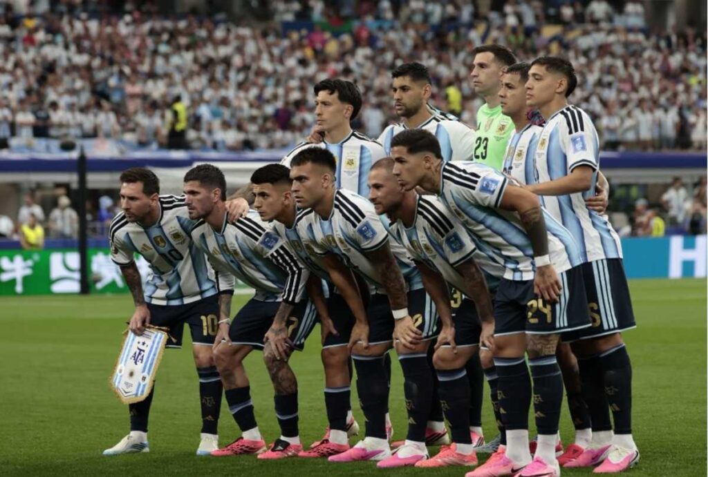 Seleção da Argentina posada para foto