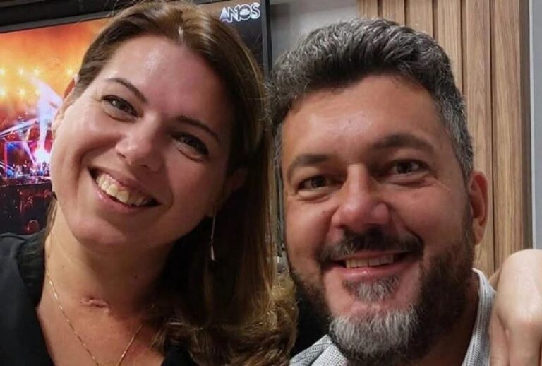 Célio e Denise em foto juntos