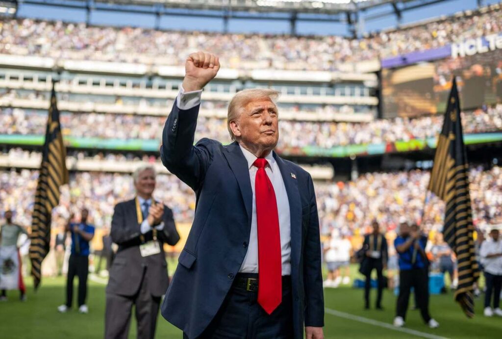 Donald Trump em estádio