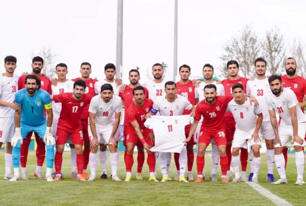 Seleção do Irã posada para a foto