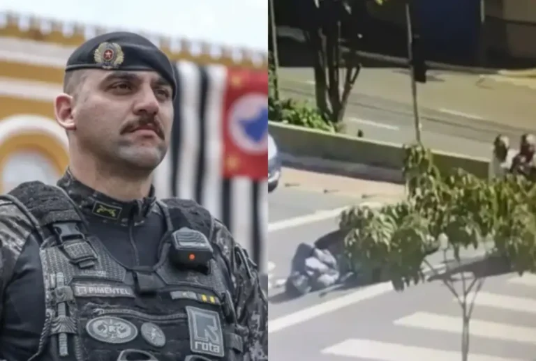 O 1º tenente da Rota Ronickson Pimentel dos Santos, irmão de Eloá, foi baleado na cabeça na manhã deste sábado (27), na Avenida Goiás, em São Caetano do Sul