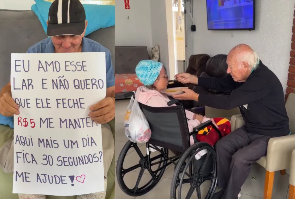 Idosos do Lar Leão de Judá no vídeo/campanha por doações para manter funcionamento da instituição.