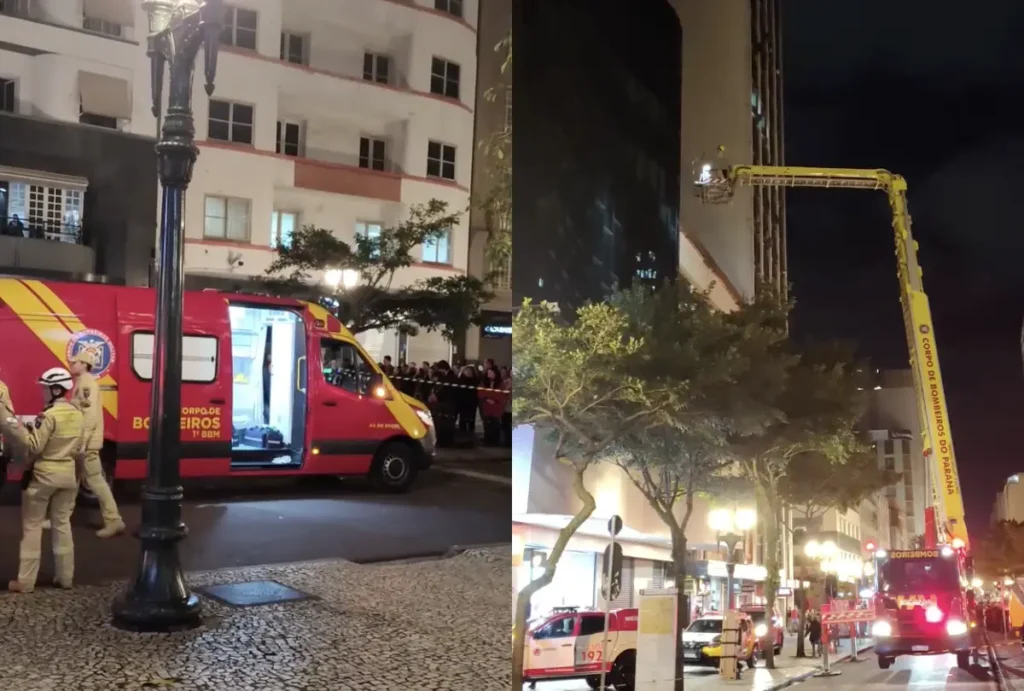 Mulher cai de prédio em Curitiba