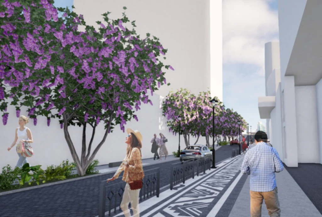 Projeto de requalificação de rua no centro de Curitiba