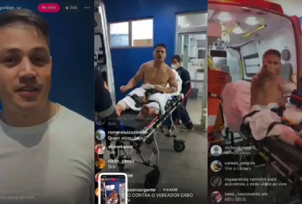Prints da live do Cabo Deyvison