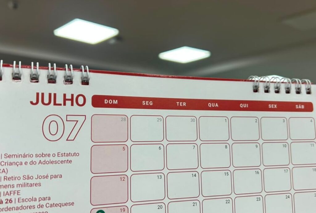 Calendário Julho
