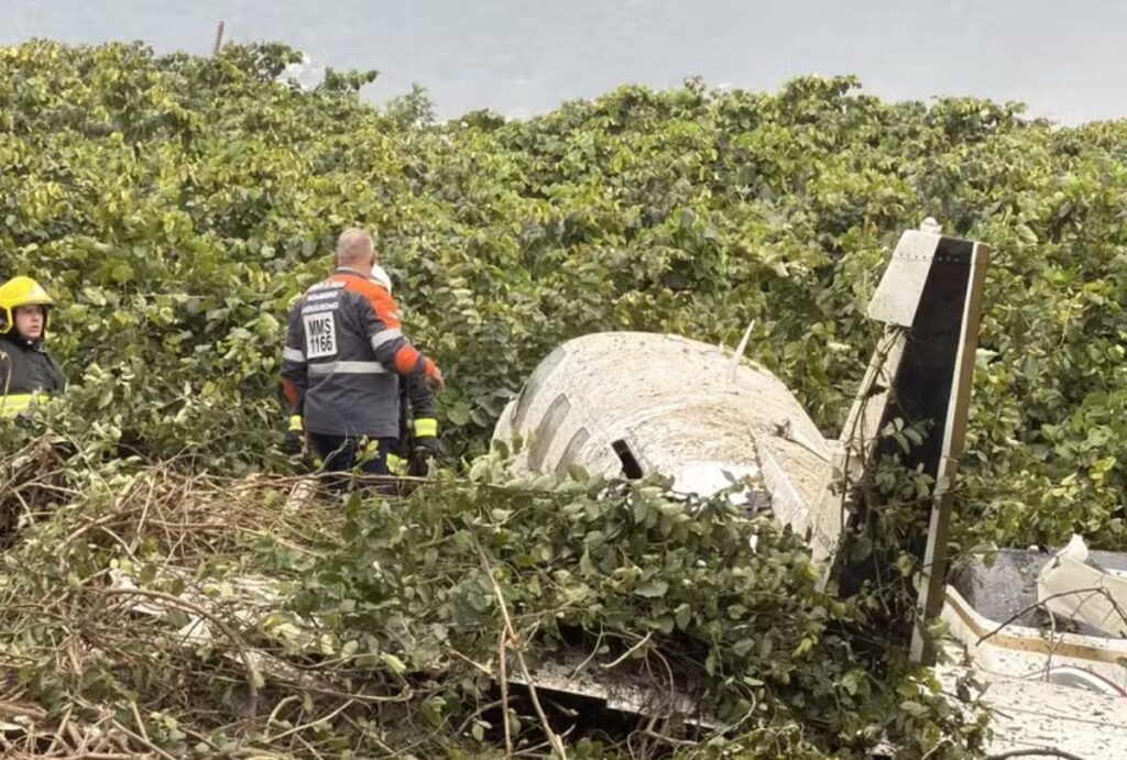 Avião caiu em Navegantes
