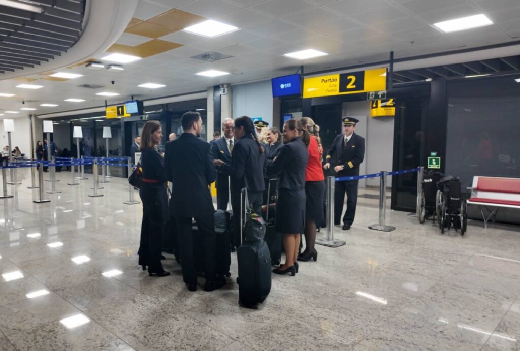 Embarque do voo da Tap Air Portugal