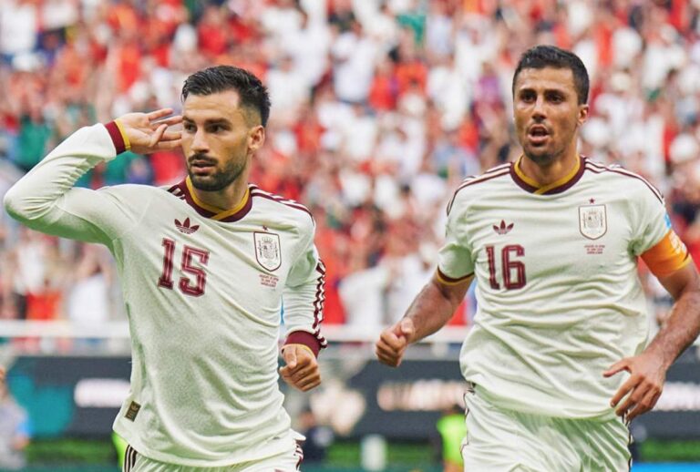 Espanha comemora gol na Copa