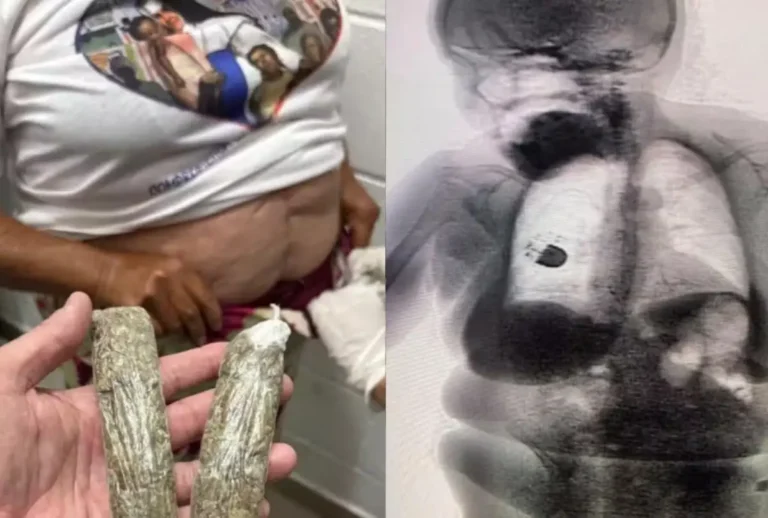 Idosa foi presa com drogas escondidas pelo corpo