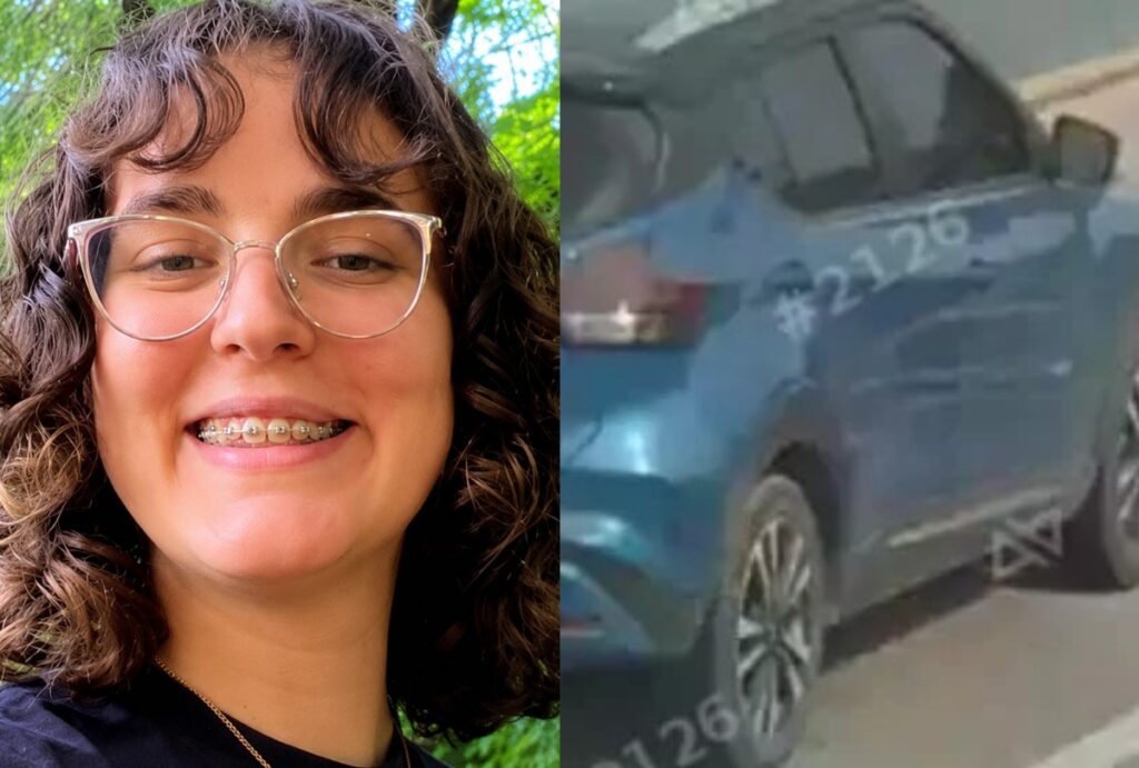 Mayara Kemmer Klaus, de 19 anos, foi encontrada com vida dirigindo seu carro em Balsa Nova (PR). A jovem estava desaparecida a caminho de Londrina.