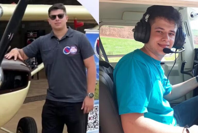 Piloto morre carbonizado após queda de avião experimental