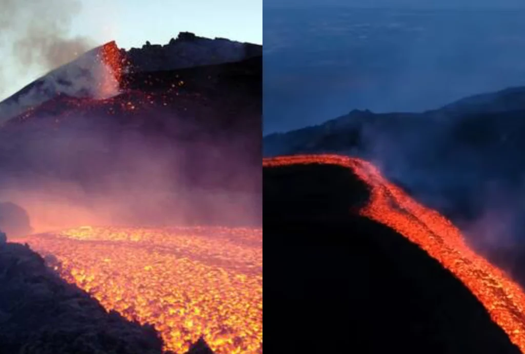 Monte Etna volta a entrar em erupção na Itália. Tudo começou no dia 03 de julho de 2026