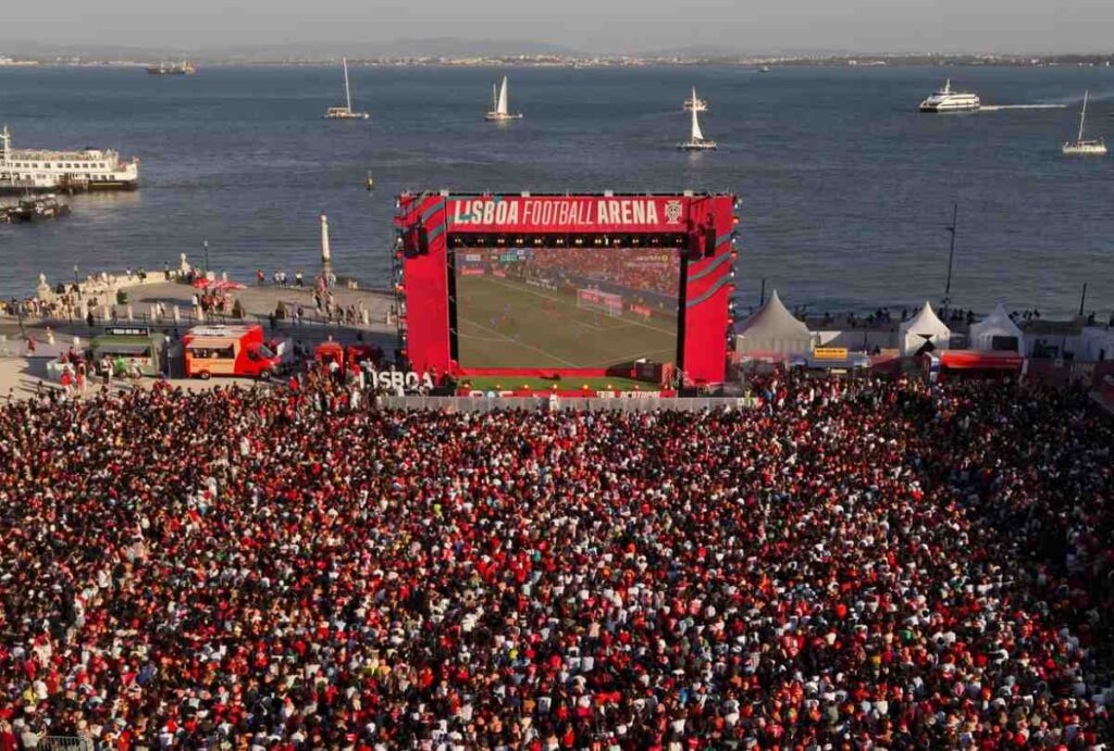 Torcida portuguesa em Lisboa