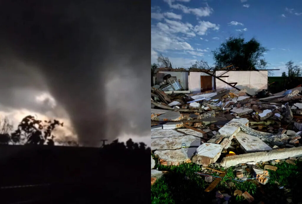 Um tornado causou destruição e deixou feridos em Giruá, Sete de Setembro e Senador Salgado Filho no Rio Grande do Sul. Veja o balanço dos estragos.