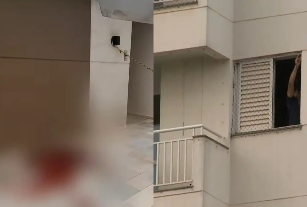 Um homem de 27 anos, identificado como Alexandre Rodrigues Ramos, caiu de 14º de um prédio em Londrina, no Norte do Paraná, após ser dopado e torturado. (Fotos: Reprodução/Rede Massa)