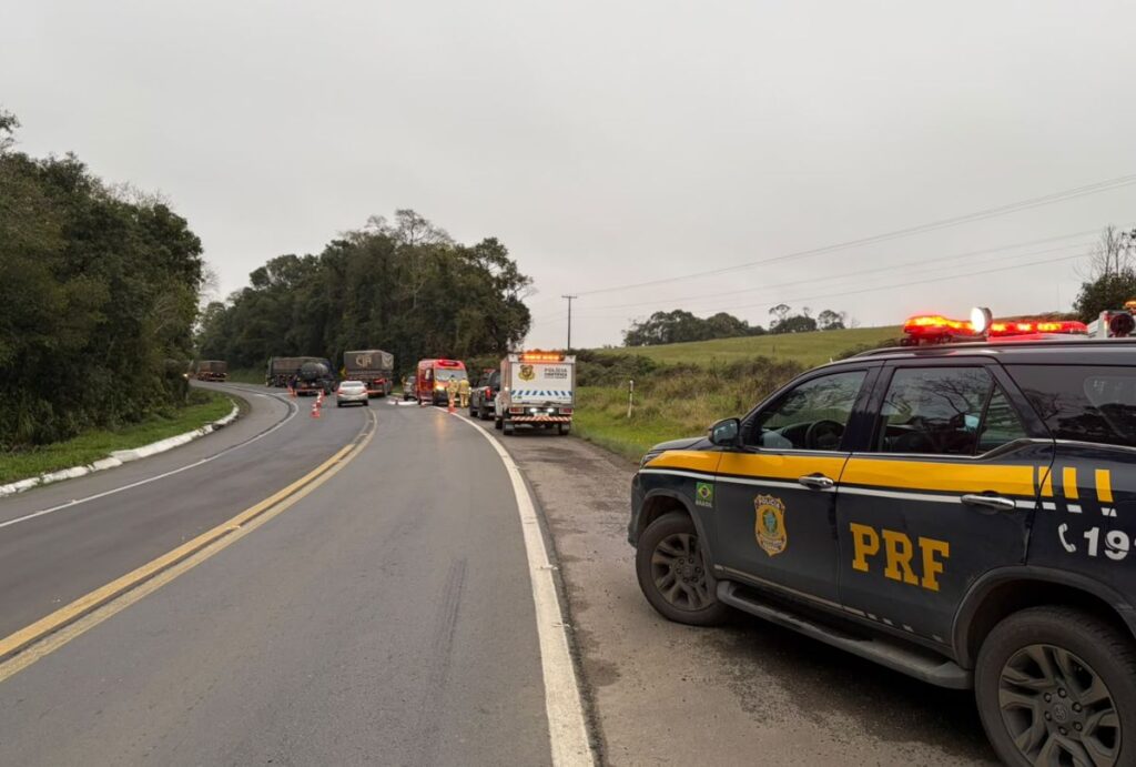 Acidente na BR-476, na Lapa