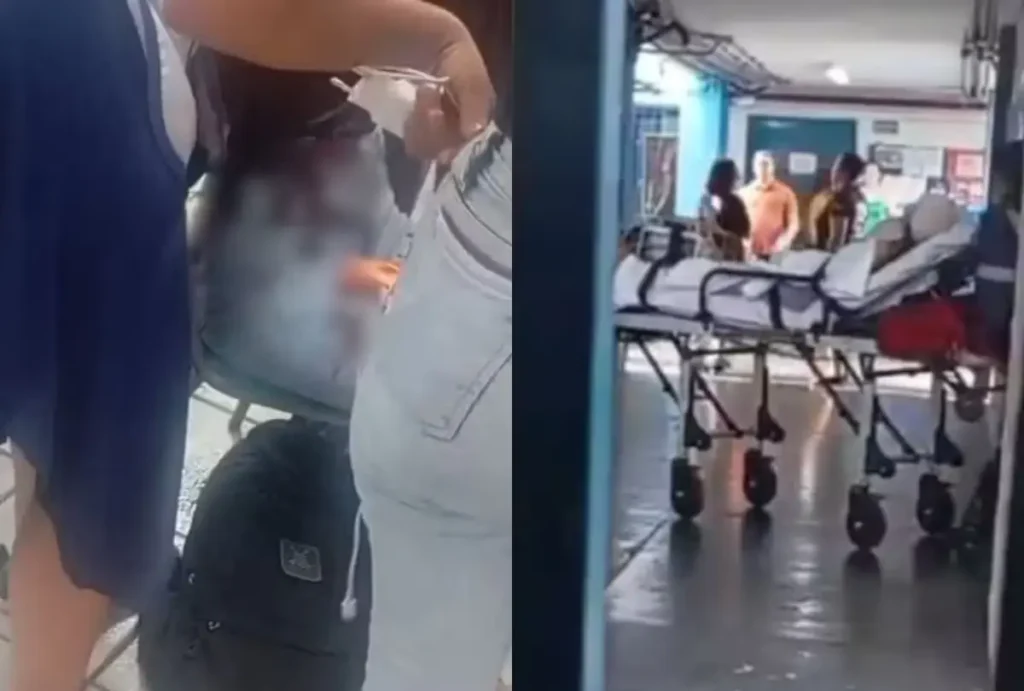 Adolescente leva facada na cabeça em escola