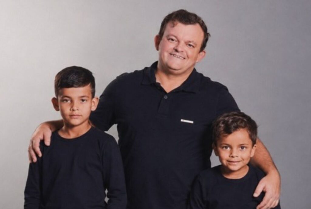 Airton Schoeninger e os filhos