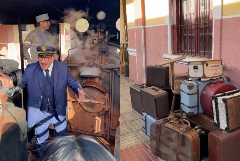 Confira os bastidores do Programa do Ratinho, no especial que comemorou os 45 anos do SBT. Cenografia recriou uma estação dos anos 1940.