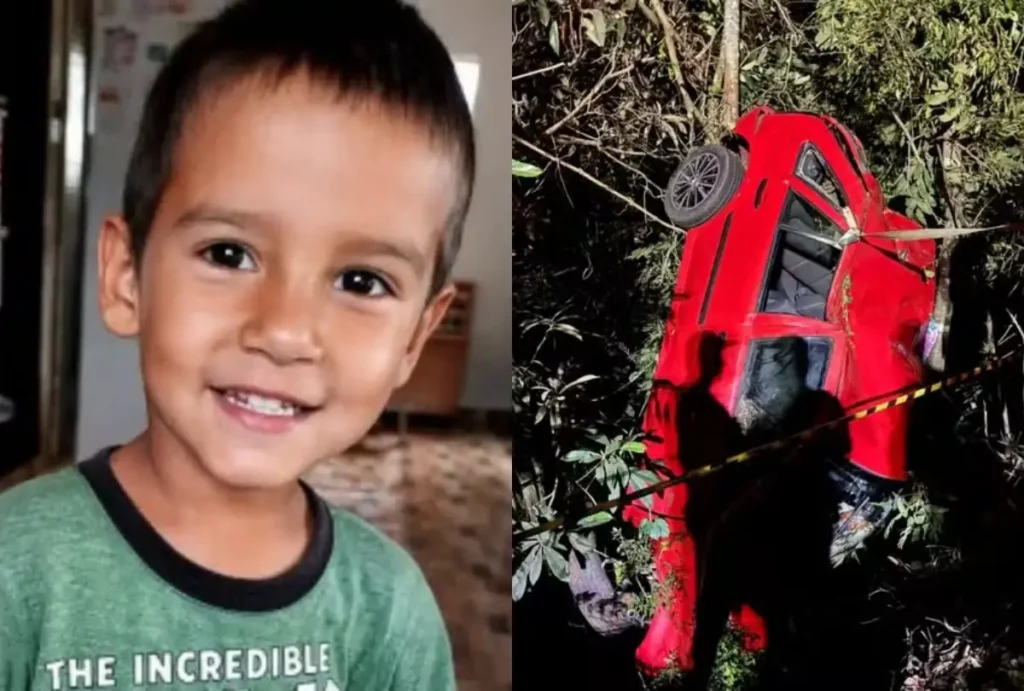 Um acidente na BR-493, na madrugada de sexta-feira (28), tirou a vida de Guilherme Trindade, menino de apenas 7 anos