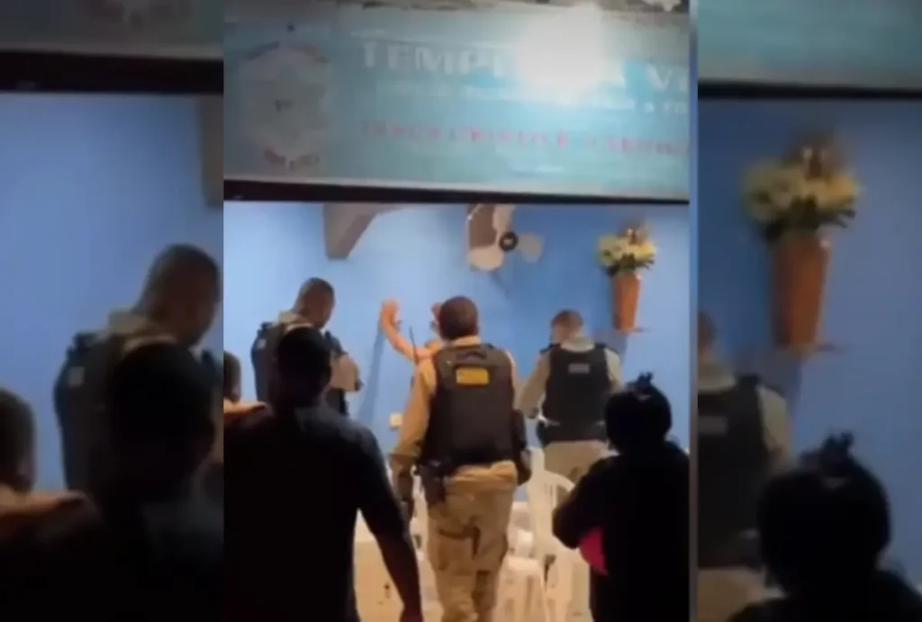 Homem foi preso em igreja