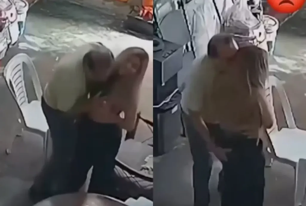 Um maestro, identificado como César Sánchez Chavesta, foi flagrado apalpando uma mulher, identificada como Naldy Saldaña, contra a sua vontade.