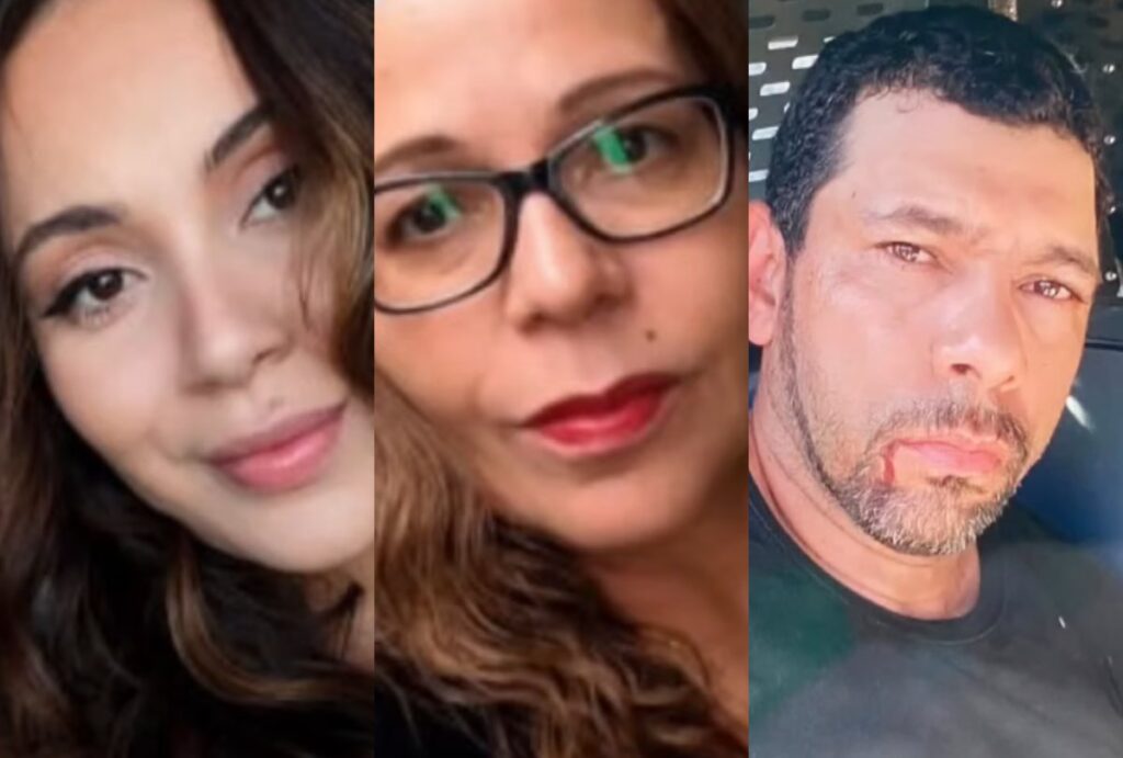 Amanda Teixeira, Valquiria Teixeira e Anderson Justino