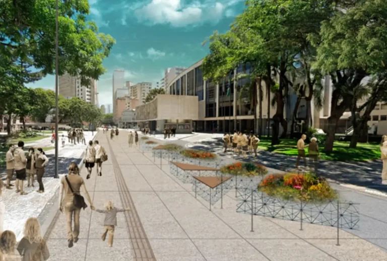 Novo calçadão em Curitiba