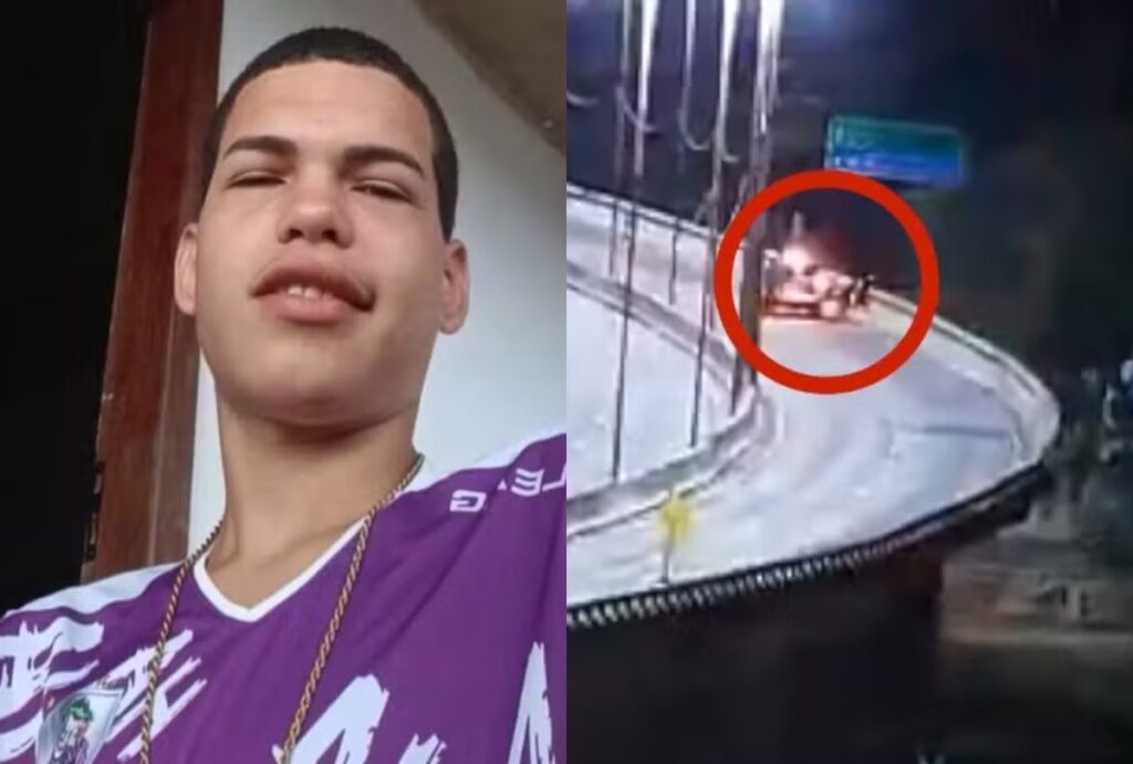 Kaylan Ladário, de 17 anos, foi arremessado de uma altura de 14 metros após ser liberado de delegacia; imagens de câmeras de segurança desmentiram versão inicial de fuga.