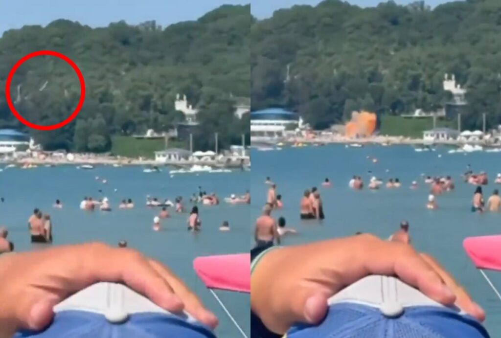 Queda de drone em praia
