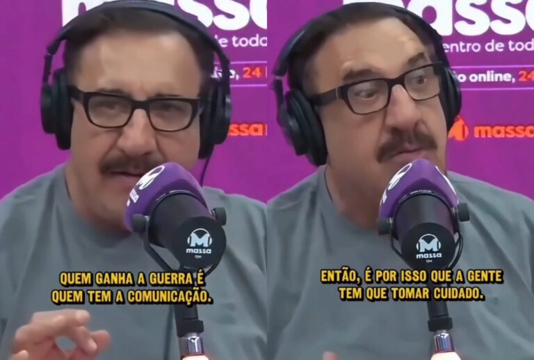 Ratinho reflete sobre o alcance dos veículos de mídia e a responsabilidade: "Quem ganha a guerra é quem tem a comunicação".